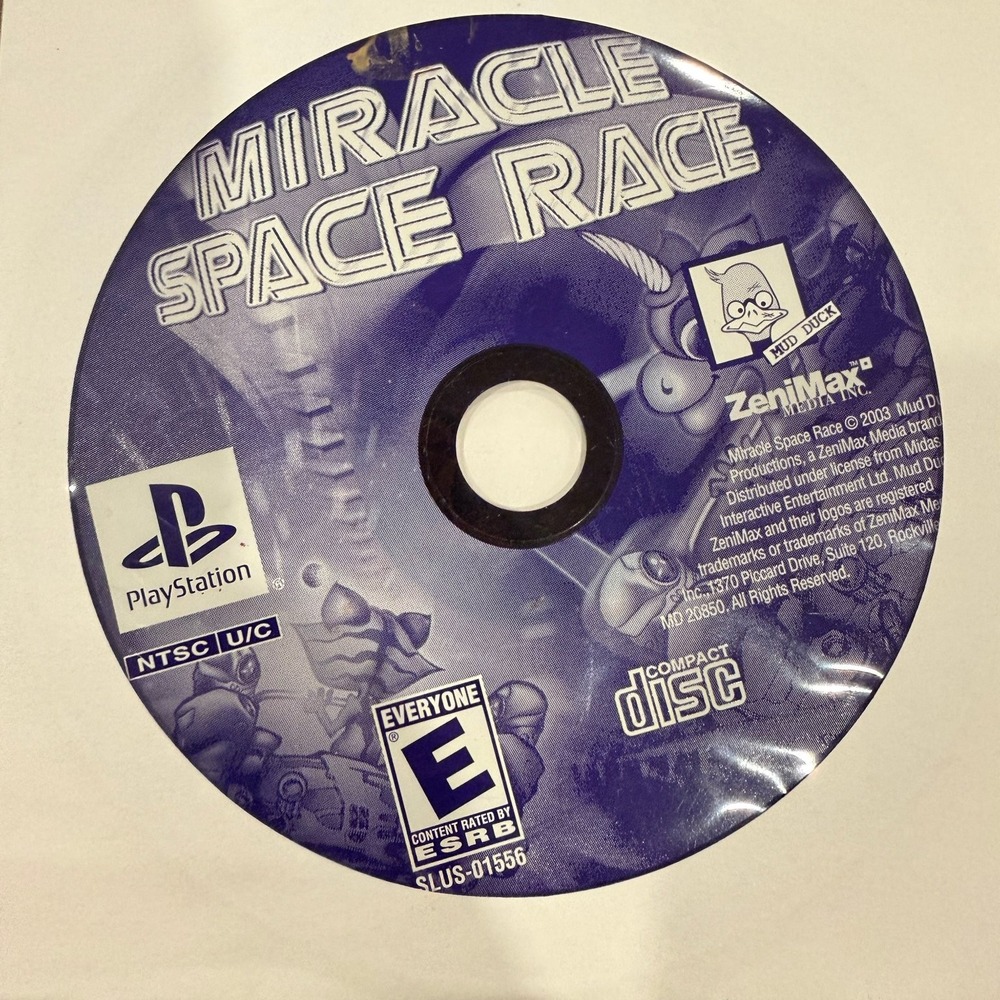 Miracle Space Race Sony PlayStation PS1 Video Game 2003 SLUS-01556 Disc Only